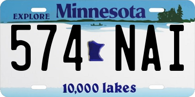 MN license plate 574NAI