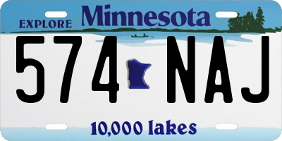 MN license plate 574NAJ