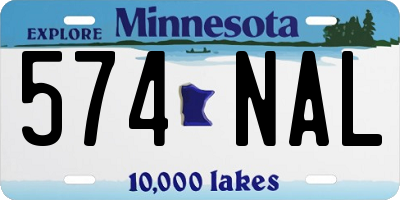 MN license plate 574NAL