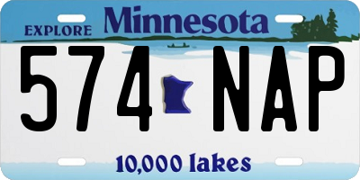 MN license plate 574NAP