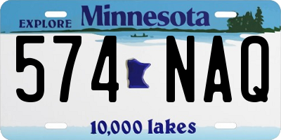 MN license plate 574NAQ
