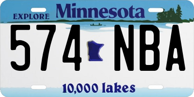 MN license plate 574NBA