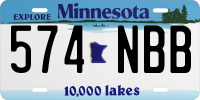 MN license plate 574NBB