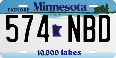 MN license plate 574NBD