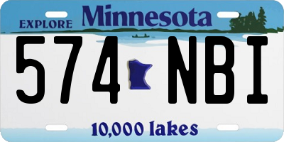 MN license plate 574NBI