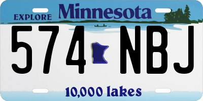 MN license plate 574NBJ