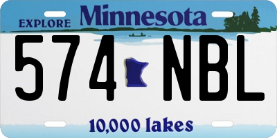 MN license plate 574NBL