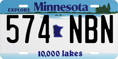 MN license plate 574NBN
