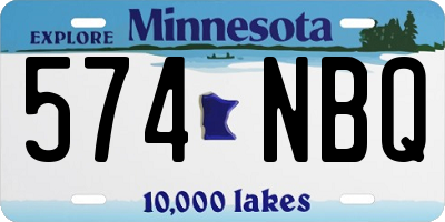 MN license plate 574NBQ