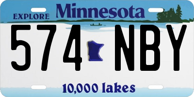 MN license plate 574NBY