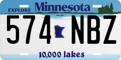 MN license plate 574NBZ