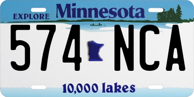 MN license plate 574NCA