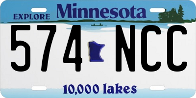 MN license plate 574NCC