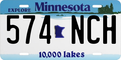 MN license plate 574NCH