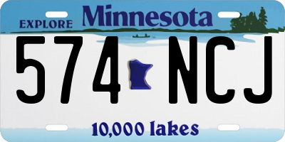 MN license plate 574NCJ