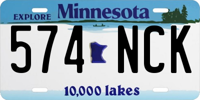 MN license plate 574NCK