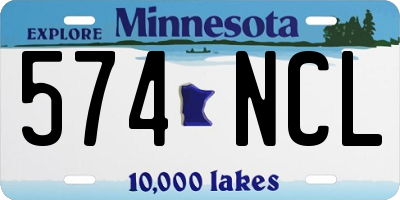 MN license plate 574NCL