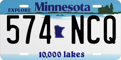 MN license plate 574NCQ