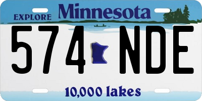 MN license plate 574NDE