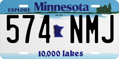 MN license plate 574NMJ