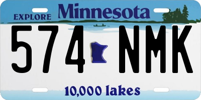MN license plate 574NMK