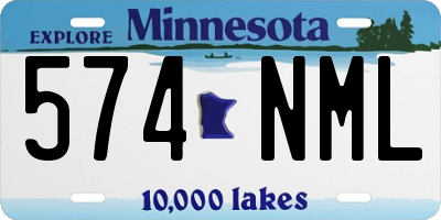 MN license plate 574NML
