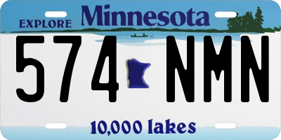 MN license plate 574NMN