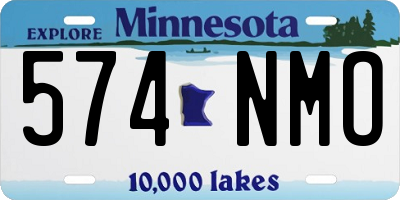 MN license plate 574NMO