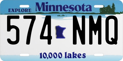 MN license plate 574NMQ