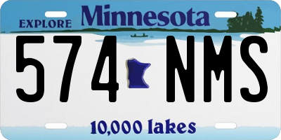MN license plate 574NMS