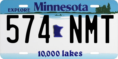MN license plate 574NMT
