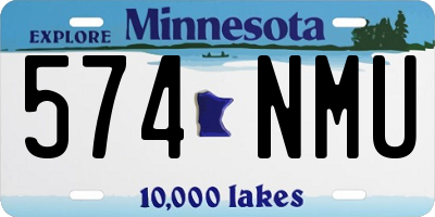 MN license plate 574NMU