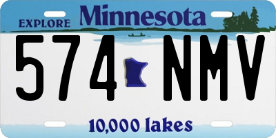MN license plate 574NMV