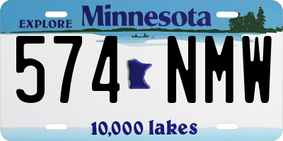 MN license plate 574NMW
