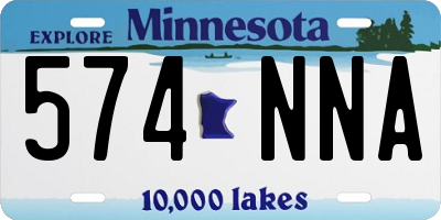 MN license plate 574NNA