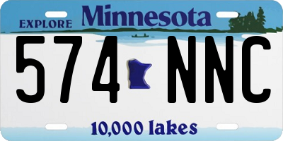 MN license plate 574NNC