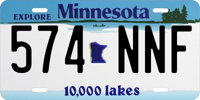 MN license plate 574NNF