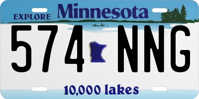 MN license plate 574NNG