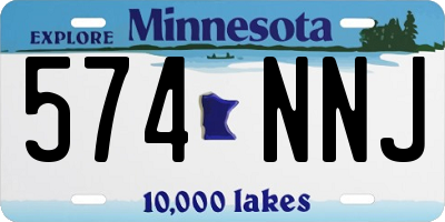 MN license plate 574NNJ