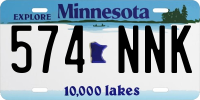 MN license plate 574NNK