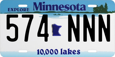 MN license plate 574NNN