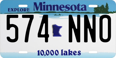 MN license plate 574NNO