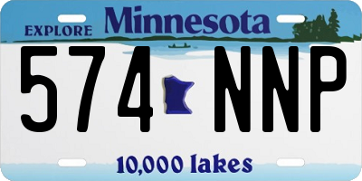 MN license plate 574NNP