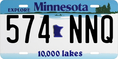 MN license plate 574NNQ