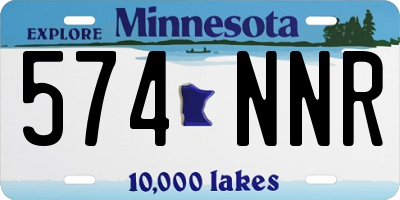 MN license plate 574NNR