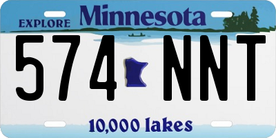MN license plate 574NNT