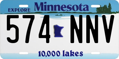 MN license plate 574NNV
