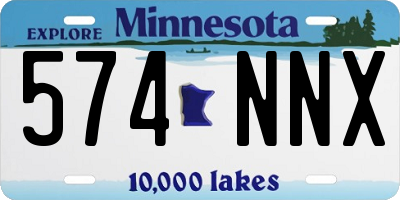 MN license plate 574NNX
