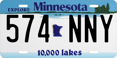 MN license plate 574NNY
