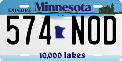 MN license plate 574NOD
